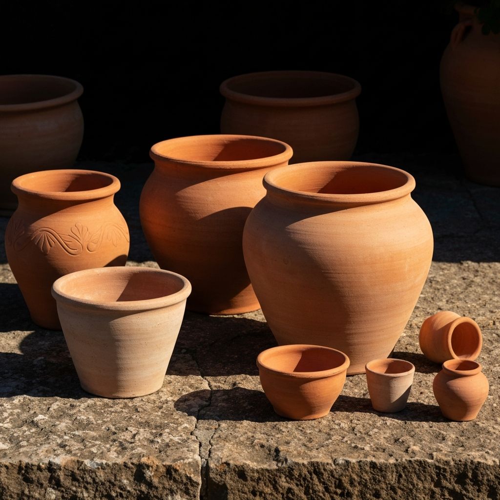 Italienske terrakottakrukker